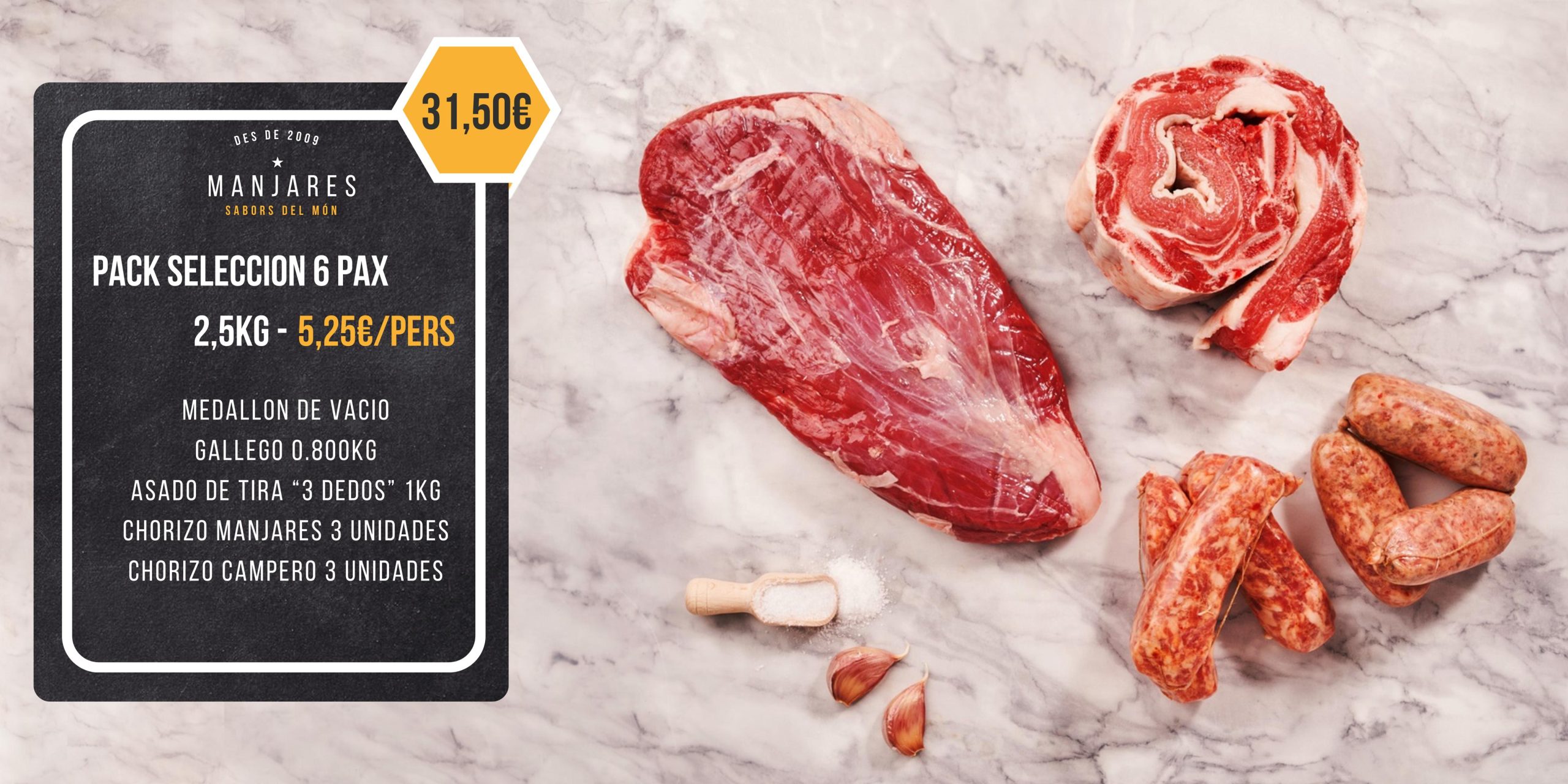 PACK SELECCIÓN 6 PAX 2,5kg - 7.00€/PERS WEB