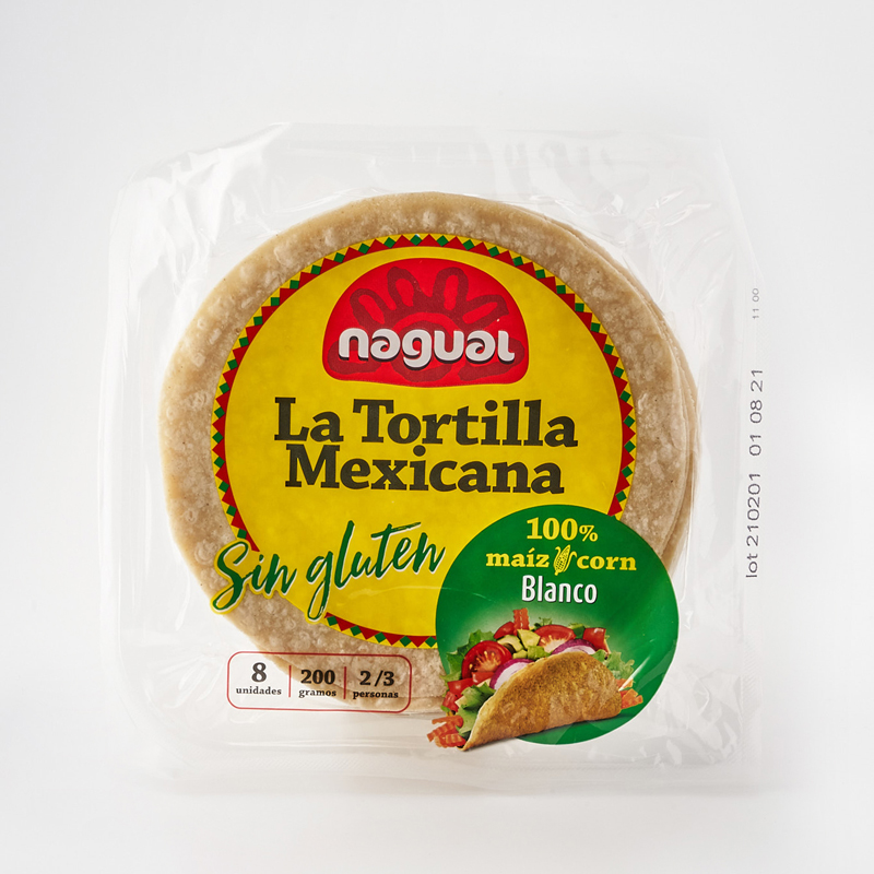 Tortilla Nagual Maiz X8unid
